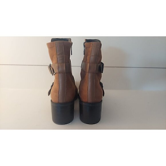 Donald Pliner Saddle Motorcycle Bootie/NWOB, Size 10M - Picture 6 of 9